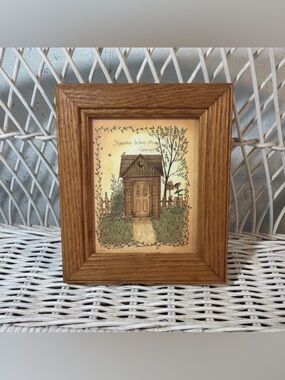 Outhouse Print Folk Art 6.5" x 5.5" - by Anna Scott -